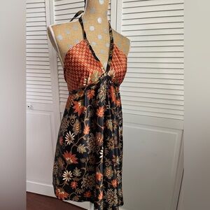Silk boho summer dress New